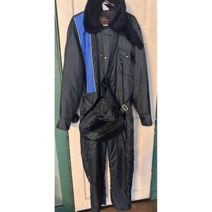 Vintage Walls Blizzard-Pruf Insulated Coveralls Large Tall  Faux Fur Collar Hood